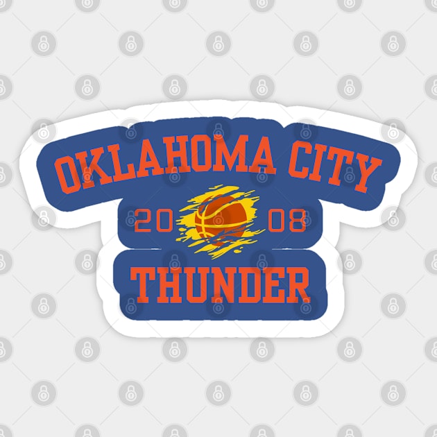 okc oklahoma thunder basketball Sticker by soft and timeless